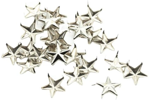 Qsvbeeqj Lot de 100 rivets en forme d'étoile à cinq pointes en métal pour ceinture de sac