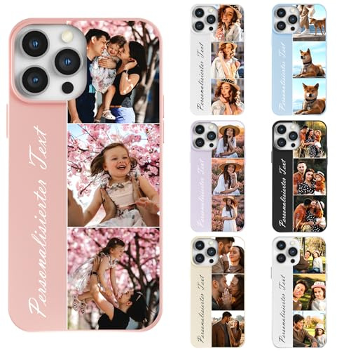 HBRYXJ Personalised Phone Cases With Photo Text For iPhone 15, Custom Picture Phone Case Design Your Own Photos Style TPU Protective Covers, Customised Gifts For Birthday,Wedding