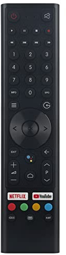 AULCMEET Mando a Distancia de Voz de Repuesto Apto para Qilive Edison TV Q32HA211B Q32HA221B Q43UA211B Q43UA212B Q43UA221B Q55UA221B Q58UA211B Q65UA211B Q65UA221B CELED55SA21B6 CELED58SA120B6