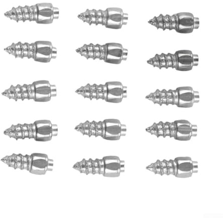 Lot de 100 clous de pneu d'hiver à visser 9 mm pour chaînes de glace pour voitures, motos et VTT Matériau en acier