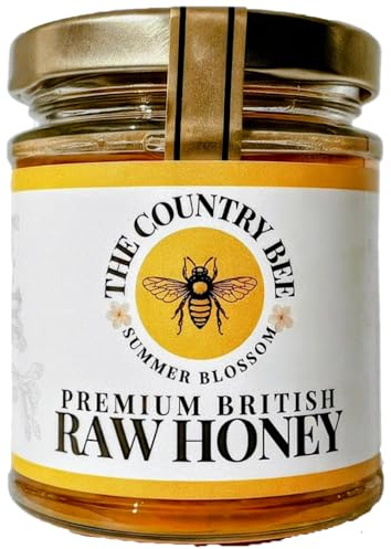 Country Bee's British Raw Honey (227g) | 100% Pure Natural Honey, Unpasteurised & Unfiltered