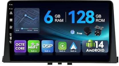 MSD 6G+128G Octa-Core 10.1 Pulgada Autoradio para Citroen Berlingo 2017-2019/Peugeot Partner/Rifter 2020/Opel Combo | Android 14 GPS Navi Radio | CarPlay Android Auto WLAN Volante | Cámara Mic | 2Din