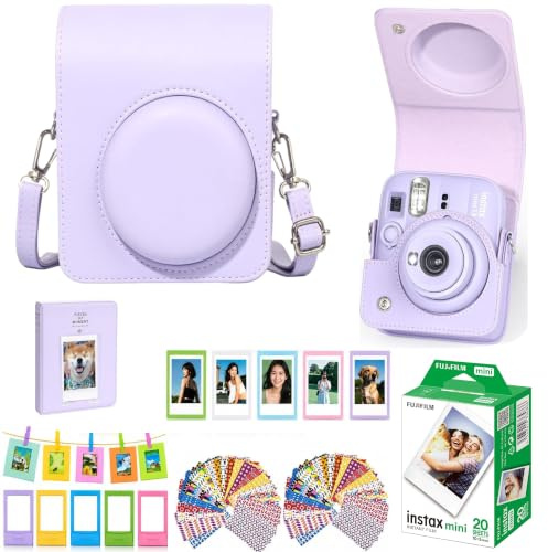 Mini 13 Instant Camera Premium Kit For Fuji Instax Mini 13 Dreamy Purple Includes Purple Mini 13 Case, 20 Shot Mini Film, Mini Photo Album & Complete Photo Display Accessory Kit
