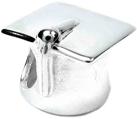 Queenberry Charm-Anhänger Doktorhut, aus Sterlingsilber, für europäische Charm-Armbänder von