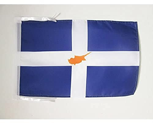 AZ FLAG - Drapeau Chypriotes grecs - 45x30 cm - Pavillon De L'Île De Chypre 100% Polyester avec Deux Cordelettes - 20g