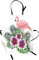 ABAKUHAUS Hibiskus Kochschürze, Flamingo Tropical Bouquet, Höhenverstellbar Maschienenwaschbar Kein verblassen, weiß Multicolor