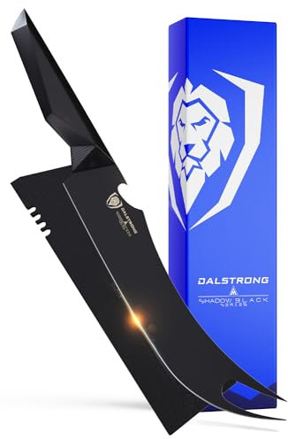 DALSTRONG BBQ Pitmaster Slicing Knife - 9 - Shadow Black Series - Black Titanium Nitride Coated - High Carbon - 7CR17MOV-X Vacuum Treated Steel- Sheath - NSF Certified