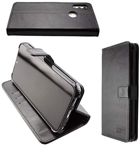 caseroxx Bookstyle Handytasche für Gigaset GS4 / GS4 Senior in schwarz – Klapphülle aus Kunstleder mit Kreditkartenfächern, Magnetverschluss, Standfunktion & Rundumschutz für Display und Gehäuse