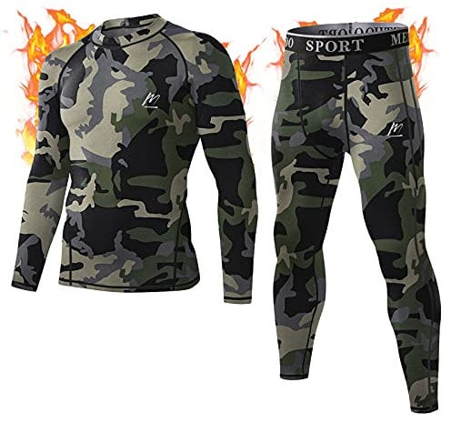 MeetHoo Thermounterwäsche Herren, Funktionsunterwäsche Set Funktionswäsche Atmungsaktiv Thermo Unterwäsche Thermowäsche Base Layer Radsport Laufen