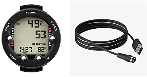 Suunto Dive Zoop Novo Tauchcomputer, schwarz & Dive USB-Kabel, für die D-Serie, Zoop Novo und Vyper Novo