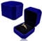 Ringetui für Verlobungsringe/Ringbox für Ringe Ringschachtel für Verlobungsring Schmuckschachtel für Hochzeit/Valentinstag Geschenkbox Schmuckkästchen Heiratsantrag Trauringetui Schmucketui Blau