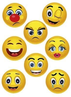 8 parches bordados para planchar, aplicaciones termoadhesivas bordadas para planchar en la ropa. Dibujos decorativos para decorar y reparar pantalones, chaquetas, mochilas, etc. (Emoji 1)