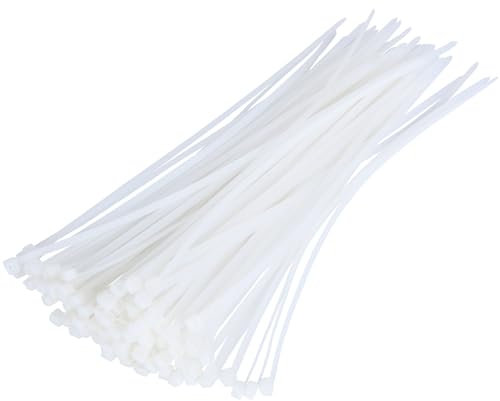 Collier rapide blanc lot de 100 colliers 300 x 4,8 mm