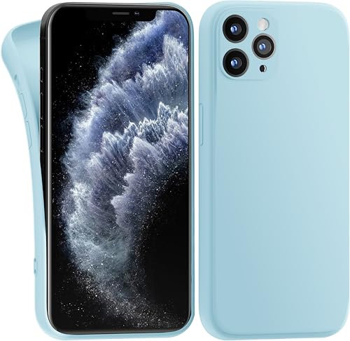 MyGadget Hülle Kompatibel mit iPhone 11 Pro - robuste Silikon Schutzhülle TPU Case Slim Silikonhülle - Back Cover Kratzfest Handyhülle - Matt Hellblau