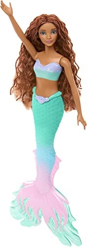 Mattel Disney Die kleine Meerjungfrau-Puppe Arielle, singt und Fantasie, singend mit Meerjungfrauenschwanz, zum Sammeln, Kinderspielzeug, ab 2 Jahren, HNK77