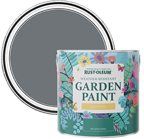 Rust-Oleum Grey Mould-Resistant Garden Paint In Matt Finish - Marine Grey 2.5L