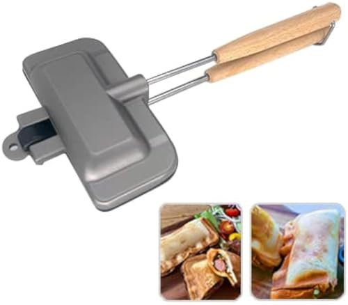 FZKun Padella Per Sandwich A Doppia Faccia Padella Tostapane Per Formaggio Alla Griglia Tostapane Antiaderente Padella Basculante Per Pancake Omelette Frittate Toast