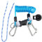 Ejoyous Riffhaken Tauchen Reef Hooks Scuba Diving Hook, Tauchen Reef Hook Anti-verlorene Feder Coil Lanyard Safety Emergency Tool mit Spiral Coil Lanyard Schnellverschluss (Blue)