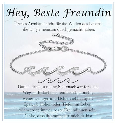 FAOMZQ Beste Freundin Geschenke, Armband Geschenk für Freundin, Freundschaft Geschenke für Freundinnen als Geburtstagsgeschenk Weihnachtsgeschenke zum Geburtstag Weihnachten Abschluss