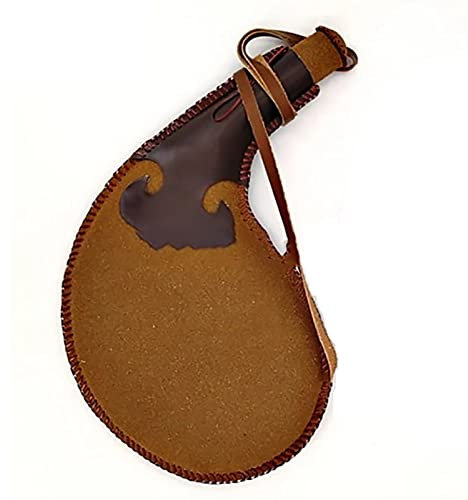 bottiglie vintage portatili, Fiaschetta portatile in pelle retrò, borsa for vino in barca fatta a mano, acqua artigianale tradizionale, fiaschetta for vodka di whisky di minoranza etnica mongola, uten