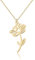 UMAGICBOX July Water Lily Birth Flower Necklace for Women - Personalised Gold Pendant Jewellery - Summer or Birthday Gift for Mum, Daughter, Sister, Wife, Girlfriend - Cancer Leo