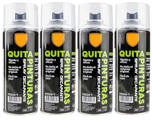 Various Spray de Quita Pintura, Elimina Capas de Pintura Barnices Esmaltes 400ml - Pack de 4 Unidad