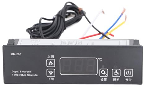 Termostato Digitale con Sonda, Regolatore di Temperatura Sensore 220 V, per Incubatrice, Allevatore, Frigorifero, Serra