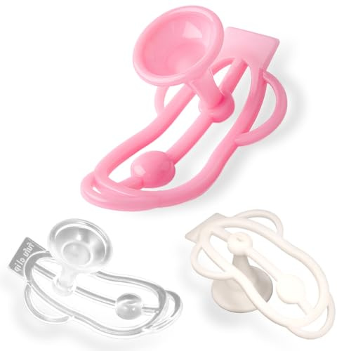 NAIXBTY Harz FuFu Clip Männer Höschen Sissy Keuschheit Peniskäfig Keuschheitsgürtel Herren Gerät Schloss SM Fetisch Extrem Penis Bondage fufu clip Ring sklaven Sex Spielzeug für Männer (Transparent)