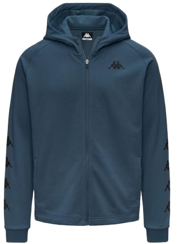 Kappa - Felpa con Cappuccio e Zip, Uomo, Cotone, Palestra, Modello: Igojoso