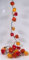 GURU SHOP Blüten LED Lichterkette - 20 Stk Rose Rot/gelb/orange, 6x350x6 cm