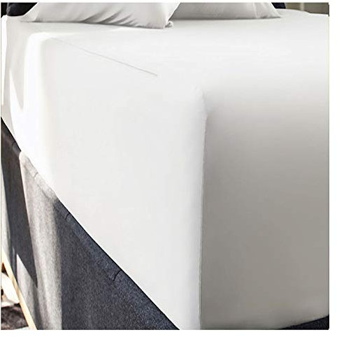 rejuvopedic 16 EXTRA DEEP Double Size Egyptian Cotton Fitted SNOW Sheet, Bedding. **Carefully Woven From Long Staples