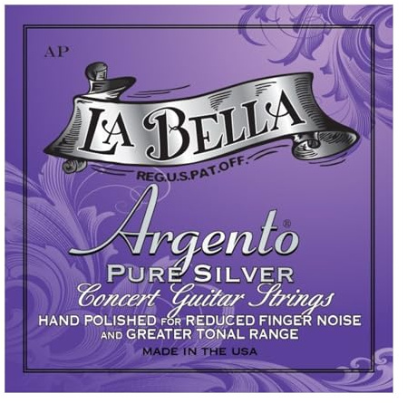 La Bella AP, Argento Pure Silver Hand Polished, Edle Saiten für klassische Gitarre