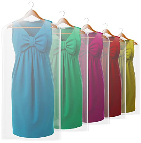 HANGERWORLD 50 Custodie Proteggi Abiti 114cm in Polietilene Trasparente Antipolvere Spessore 0,020mm