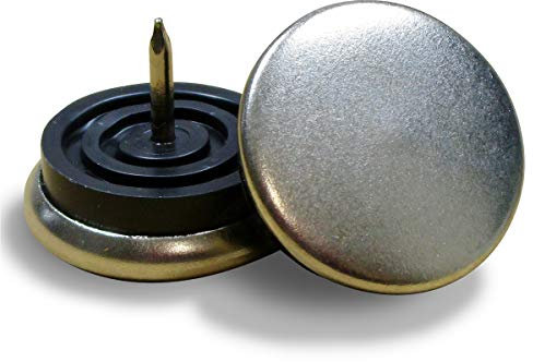 ajile - 4 pièces - Patin glisseur en acier laitonné à clouer diam. 18 mm - FXC918