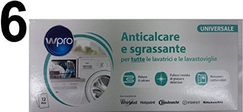 Détartrant Dégraissant Détartrant Lave-Linge et Lave-Vaisselle Ariston Indesit Whirlpool 12 sachets x 6 boîtes