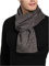 Prettystern longue Écharpe Epaisse Homme en Velour de Soie Chaude comme la laine noir et beige ZS15