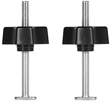 Hilitand T Screw and M8 Plastic Handle, Metal Quick Acting Hold Down Clamp Set for T-Slot T-Track DIY Woodworking Tool,Pack of 2 Set, 0