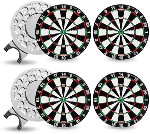 FINGER TEN Magnetic Golf Hat Clips Ball Markers 6 Pcs | Magnetic Marker Secure Hold, Easy Clip On Hat Cap Or Belt, Bright Stylish Pattern, Quick Access, Convenient Golf Accessory