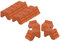 BigDean 12x Blumentopf Füßchen Terracotta Braun Pflanzkübel Untersetzer extra stabile Kunststoff Füße