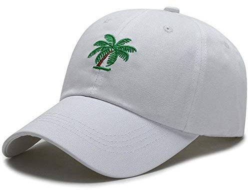 NIUASH Baseball Caps Kappe Outdoor Sport Baseball Caps für Männer Frauen Coconut Tree Stickerei Snapback Cap Hüte P493-C