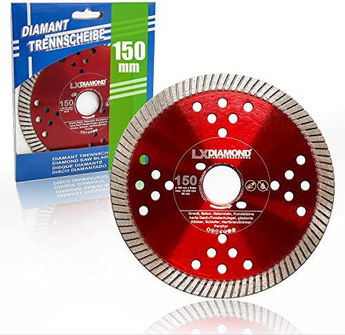 LXDIAMOND Diamant-Trennscheibe 150mm Diamantscheibe Sägeblatt für Beton Mauerwerk Universal Trennscheibe passend für Bepo FFS 150 151 Montagefräse Fensterfräse Fensterfugenschneider 150 mm