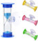 Kinder Zahnbürste Sandglas Timer, 2 Min Duschtimer Mini Glas Sanduhr, Saugnapf Timer, Kochen Schwenkbar Sanduhr, Kinder Mini Sanduhr zum Bürsten Kinderzähne (blau)