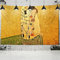 Gustav Klimt Ölgemälde Tapisserie Wandbehang Kuss Von Gold Abstrakte Kunst Dekoration Polyester Decke Yogamatte Home Schlafzimmer Kunst Personalisieren (B) 230×(H) 180CM B