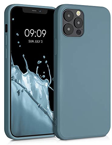 kwmobile Hülle kompatibel mit Apple iPhone 12 / iPhone 12 Pro Hülle - gummierte TPU Silikon Handyhülle - Schutzhülle für kabelloses Laden - Case in Antique Stone