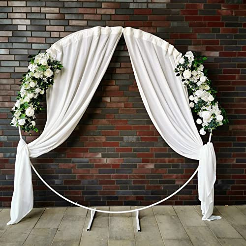 Eisen Kreis Hochzeit Requisiten Bogen Hintergrund Runde Ring Bögen Blume Ballon Dekoration - Tür Hintergrund Straße führende Party (1,8 m, Weiß)
