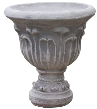 Schlichte Amphore zum Bepflanzen für den Garten aus Steinguss und Frostfest
