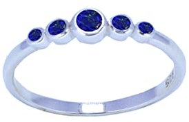 Natürlicher Edelstein Lapislazuli Runde Form facettierter blauer Lapislazuli 925er Sterlingsilberring - Schönheitsschmuck meistverkaufte Artikel Geschenk für Lehrertag personalisiertes Geschenk
