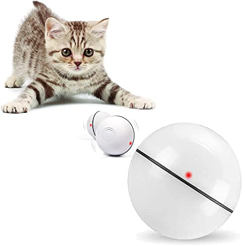 Speedy Panther Smart Cat Ball Toy Interactive Cat Toys for Indoor Cats Adult Automatic 360° Rotating Kitten Toys with LED Light Stimulate Hunting Instinct - USB Rechargeable