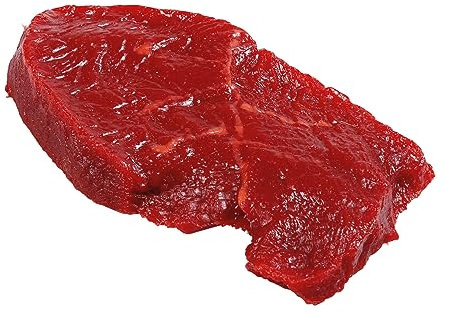 Rindfleisch-Stück roh Rot Lebensmittel-Attrappen Imitat Fakefood Deko Dummy 3 St