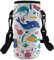 COEQINE Porte-bouteille en néoprène portable avec bandoulière réglable, avec motif animal mignon pour enfants et adultes, sac à bouteilles en acier inoxydable ou en plastique
